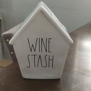Rae Dunn Ceramic wine stash Piggy bank